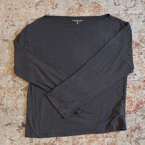 Abercrombie & Fitch Long-Sleeve Cozy Lounge Knit Tuckable Slash Tee